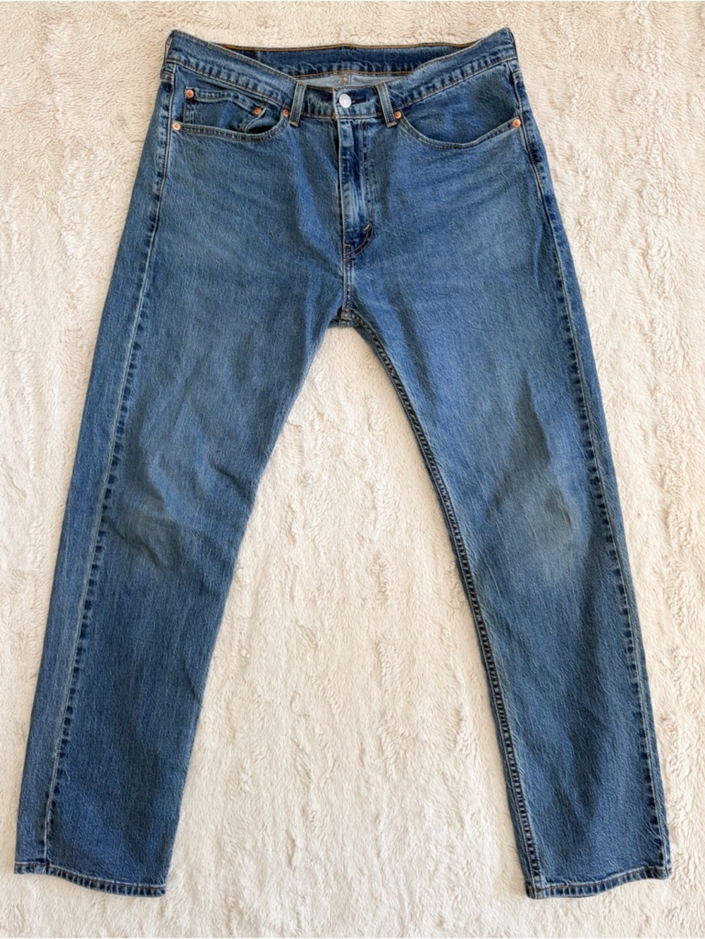 Levi’s 505 Jeans Men’s 34x32 Straight Leg Medium Wash Denim - Picture 1 of 5
